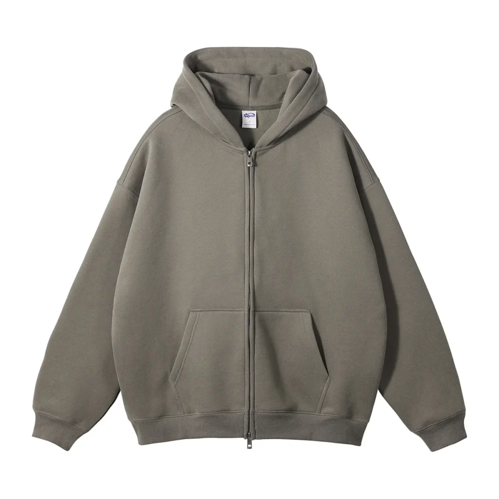 Full Zip up Hoodie Manufacturer Custom Heavyweight Oversized Cotton Men's Quality Double Two Way Zipper Hoodie Men - Image 124